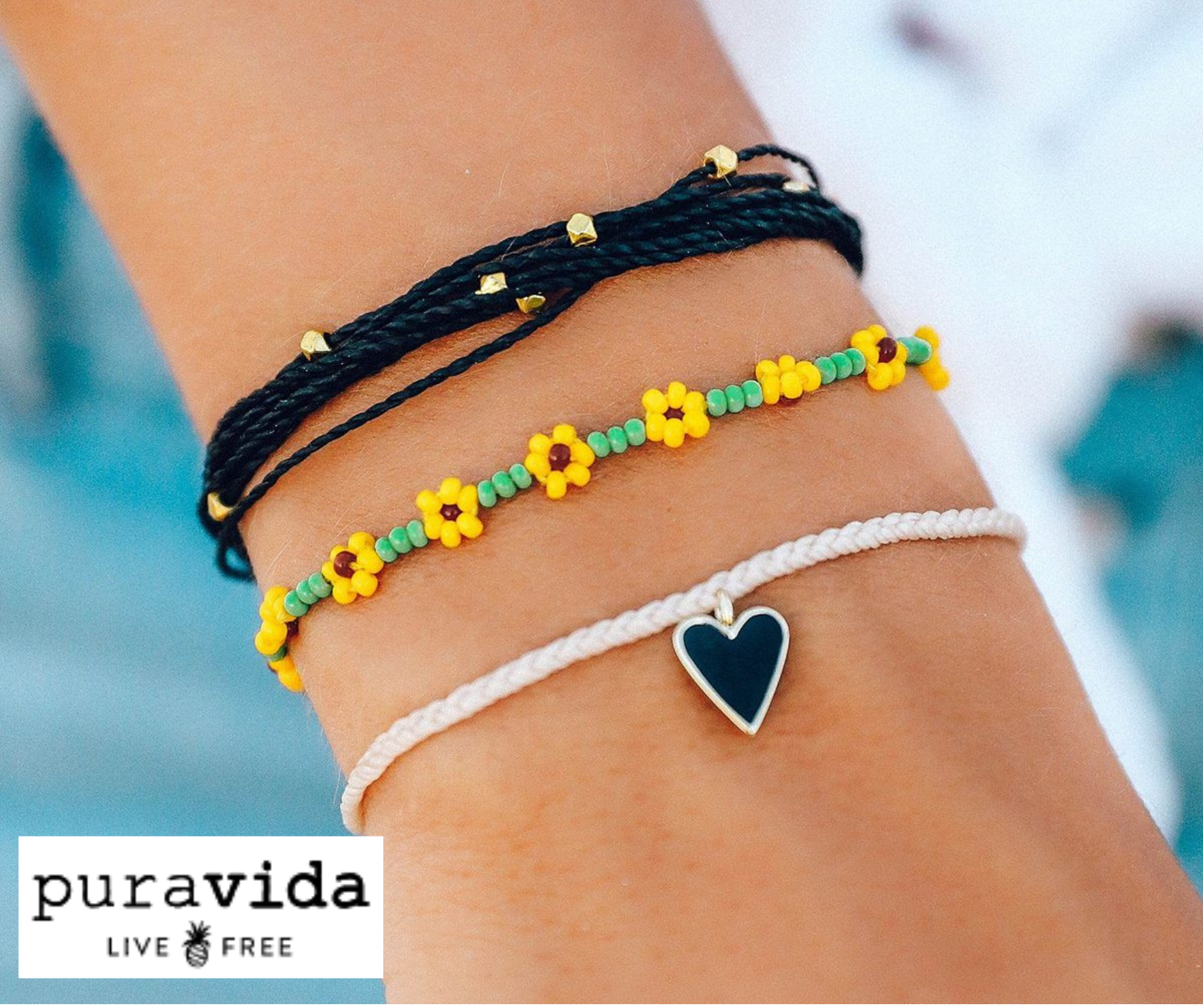 Pura vida deals bracelets sunflower